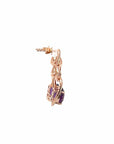 Baikalla Jewelry Silver Gemstones Earrings Amethyst Baikalla™ 18k Rose Gold Amethyst and Diamond Dangle Earrings