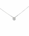 Baikalla Jewelry Gold Diamond Necklace 14k Yellow Gold Round Moissanite Pendant Necklace