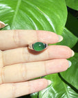 Baikalla "18kw Gold Natural Imperial Jadeite Jade Oval Ring w/ Natural Diamonds"