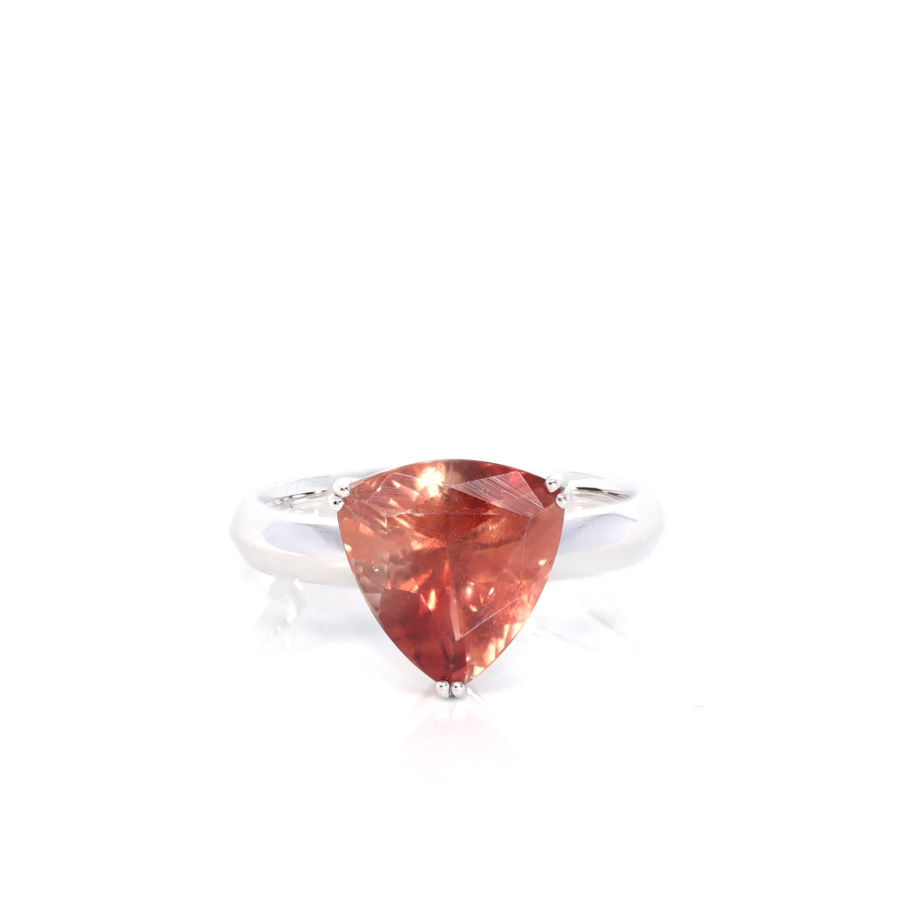 Baikalla Jewelry Gold Sunstone Ring 14k White Gold Oregon Sunstone Ring