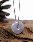 Baikalla Jewelry Jade Pendant Necklace Pendant Only Baikalla "Good Luck Button" Necklace Green Lavender Jadeite Jade Lucky Ping An Kou Pendant