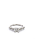 Baikalla Jewelry Diamond Ring Baikalla 14k White Gold Rose Cut Diamond Engagement Ring