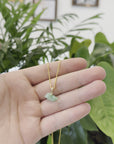 Baikalla " Dolphin " Carving Pendant Necklace Natural Ice Green Jadeite Jade