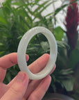 Baikalla "Half Round" Green Jadeite Jade Bangle Bracelet (62.5 mm) 