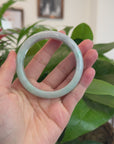 Baikalla™ "Classic Bangle" Genuine Burmese Green Jadeite Jade Bangle Bracelet (58.32mm) 