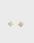 Baikalla™ 14k Yellow Gold Natural Australian Light Opal Bezel Set Earrings