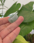 Burmese Blue-green Jadeite Jade Men's Band Ring