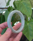 Baikalla "Half Round" Light Green Jadeite Jade Bangle Bracelet (62.34 mm) 