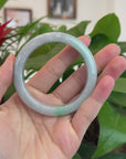 Baikalla™ "Classic Bangle" Genuine Burmese Green Jadeite Jade Bangle Bracelet (55.06mm) 