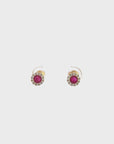 Baikalla 14k Yellow Gold Natural Ruby Earrings