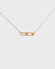 18K Rose Gold Sliding Heart Diamond Pendant Necklace