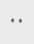 Baikalla™ Classic 14k White Gold Emerald Stud Earrings