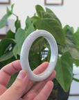 Baikalla "Half Round"  Light Green Jadeite Jade Bangle Bracelet (64.47 mm) 