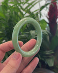 Genuine Burmese Yellow- Green Jadeite Jade Bangle (55.9 mm) 