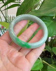 Genuine Burmese Forest Green Jadeite Jade Bangle Bracelet (60.57 mm) 