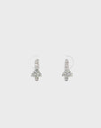 Baikalla 18k White Gold Diamond Hoop Earrings