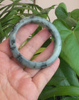 Natural Burmese Blue-green Jadeite Jade Bangle Bracelet (56.12mm)