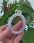 Baikalla High-quality Icy Natural Burmese Lavender Green Jadeite Jade Bangle Bracelet (51.48mm) 