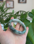 Natural Burmese Blue-green Jadeite Jade Bangle Bracelet (60.07mm)