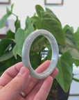 Baikalla "Half Round" Green Jadeite Jade Bangle Bracelet (62.90 mm) 