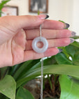 Baikalla "Good Luck Button" Necklace Lavender Jadeite Jade Pendant