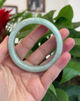 Baikalla™ "Classic Bangle" Genuine Burmese Green Jadeite Jade Bangle Bracelet (57.15mm) 