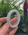 Baikalla "Half Round" Light Lavender Jadeite Jade Bangle Bracelet (56.9 mm) 