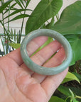 Genuine Burmese Green Jadeite Jade Bangle Bracelet (56.9 mm) 