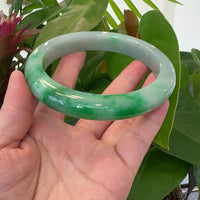 Baikalla™ "Classic Bangle" Genuine Jadeite Jade Green Bangle Bracelet ( 80.59mm)#T271