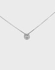 14k Yellow Gold Round Moissanite Pendant Necklace