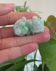 Genuine Burmese Green Jadeite Jade PiXiu Pendant Necklace