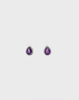 Baikalla™ 14k White Gold Pear Shape Amethyst Stud Earrings