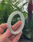 Baikalla "Half Round" Green Jadeite Jade Bangle Bracelet (62.2 mm) 