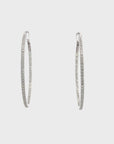 Baikalla 14k White Gold VS1 Diamond Hoop Earrings