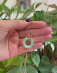 Baikalla™ "Good Luck Birdie" 18k Rose Gold Genuine Burmese Jadeite Lucky Kou Kou Pendant Necklace With Ruby and Diamond