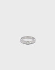 Baikalla 14k White Gold Men's Wedding Diamond Band Ring