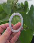 "Classic Round" Lavender Jadeite Jade Bangle (54.1 mm) 