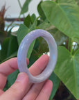 Baikalla "Half Round" Lavender Jadeite Jade Bangle Bracelet (57.61 mm) 