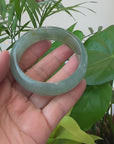 Burmese High-end Ice Blue-green Jade Jadeite Bangle Bracelet (59.30mm) ( Collectibles )T110