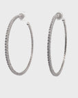 Baikalla Sterling Silver Gold Plated Dangle Hoop Earrings With CZ