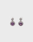 Baikalla™ Classic Sterling Silver Natural Amethyst Citrine Dangle Earrings With CZ