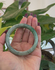 Baikalla "Classic Bangle" Forest Green Natural Burmese Jadeite Jade Bangle ( 55.43mm ) 