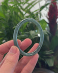 " Petite" Natural Guatemalan Blue Jadeite Jade Bangle Bracelet (58 mm) 