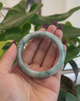 Baikalla Natural Burmese Blue-green Jadeite Jade Bangle Bracelet (54.77mm)