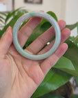 Baikalla™ "Classic Bangle" Genuine Burmese Green Jadeite Jade Bangle Bracelet (56.56 mm) 