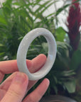 Baikalla "Half Round" Light Lavender Jadeite Jade Bangle Bracelet (57.4 mm) 