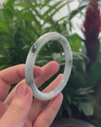 "Classic Round" Blue- Green Jadeite Jade Bangle (62.8mm) 