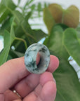 Genuine Burmese Blue-green Jadeite Jade Men's Band Ring