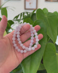 Natural Jadeite Jade Round Lavender Beads Bracelet ( 8mm )