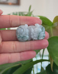 Genuine Burmese Ice Blue-Green Jadeite Jade PiXiu Pendant Necklace